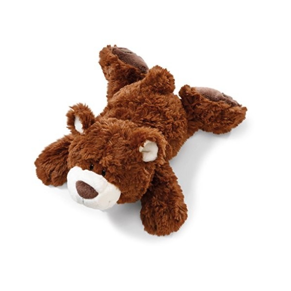 Nici Classic Bear 41498 Peluche Ours couché Marron foncé 20 cm