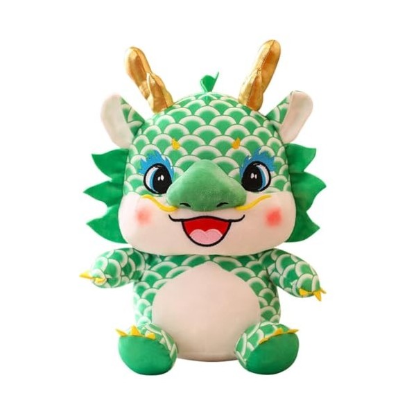 Dragon Peluche Jouet 20cm Dragon Chinoise Mascotte poupée en Peluche 2024 Nouvel an Chinois Cadeaux Animaux en Peluche Oreill