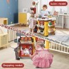 deAO Kids Role Play 65Pcs Supermarché avec Chariot de Supermarché,Jouets Alimentaires,Caisse Enregistreuse de Magasin avec Sc