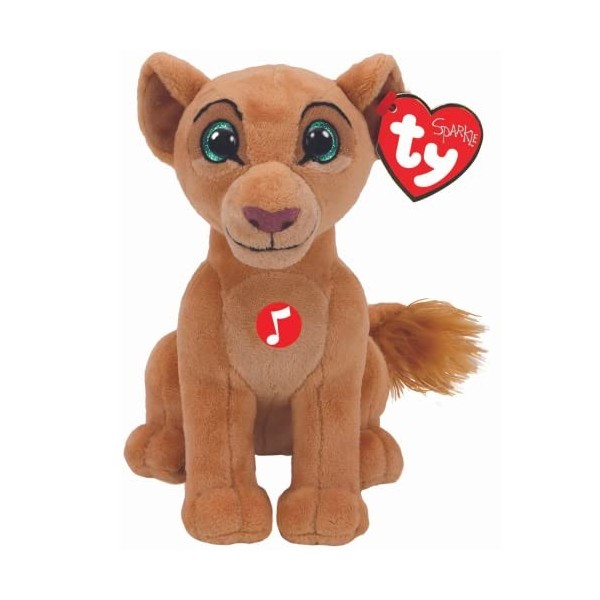 Ty Roi Lion-Peluche musicale Nala 15cm, TY41094, Multicolore