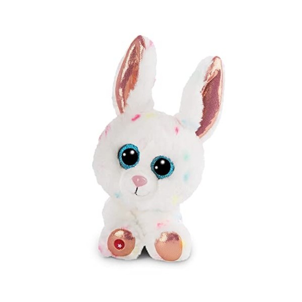 NICI Glubschis : L’Originale – Glubschis Spotties Le Lapin 15cm – Lapins en Peluche avec de Grands Yeux Brillants – Peluches 