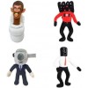 Mineatig Skibidi Toilette Peluche, Jouets en Toilette, Toilette en Peluche Drôle, GranFigurine en Haut-Parleur, Poupée en Pel