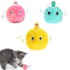 PUPPBUDD Balle Jouet Chat en Forme DOiseau avec Herbe à Chat, Interactif Réaliste Jouet De pour Chats avec Chants doiseaux,