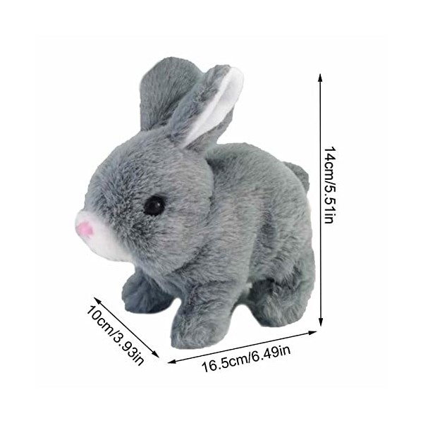 Juzinqu Jouet Lapin sautillant | Jouets éducatifs en Peluche Pâques pour Enfants | Poupée en Peluche représentant Un Lapin Ma