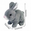 Juzinqu Jouet Lapin sautillant | Jouets éducatifs en Peluche Pâques pour Enfants | Poupée en Peluche représentant Un Lapin Ma