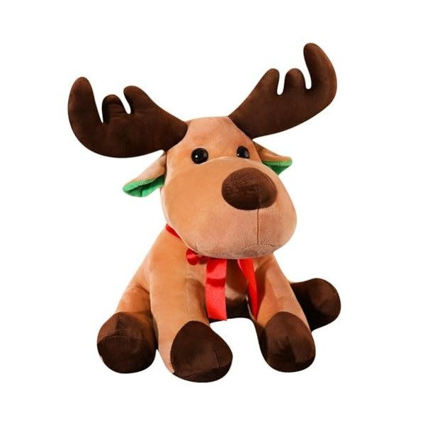 URFEDA Poupée de Noël en Peluche, 25CM Jouets de Poupée en Peluche Renne de Noël Mignons Décorations De Noël Cerf en Peluche 