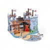 Janod - Château Fort Story - 8 Figurines en Bois - Jouet dImagination - Chevaliers, Dragons et Châteaux Forts - Dès 3 ans, J