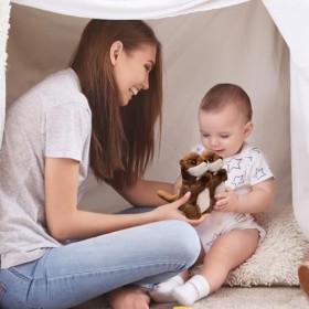 URFEDA Loutre Jouet en Peluche Mignon Animal Peluche 19CM Mini Loutre Poupée en Peluche Loutre Marron Jouet Peluche Décoratif