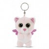 NICI- Glubschis Porte-clés Ange Gardien 9 cm Chat Glowy Malli, 47833, Rose Bonbon