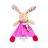 BABY NAT - Doudou attache sucette lapin POUPI "nature" - BN0602 -Beige