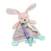 BABY NAT - Doudou attache sucette lapin POUPI "nature" - BN0602 -Beige