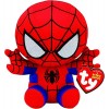 Ty - Marvel Beanie Babies - Peluche Spiderman 15 cm - TY41188 - Rouge, Bleu - Dès 3 Ans