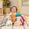 B. toys by Battat – BX1925C30Z – Plumberry Bunny – Happy Hues - Lapin en Peluche Doux et Câlin - Lavable - Dès 0 mois - Coule