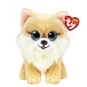 Ty- Chien Beanie Boos-Peluche Honeycomb Le Corgi 15 cm-TY36571, TY36571, Beige, Blanc, Small