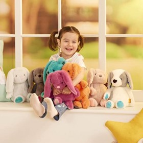 B. toys by Battat – BX1926C30Z – Cottontail Cuttie - Happyhues - Lapin en Peluche Doux et Câlin - Lavable - Dès 0 mois - Coul