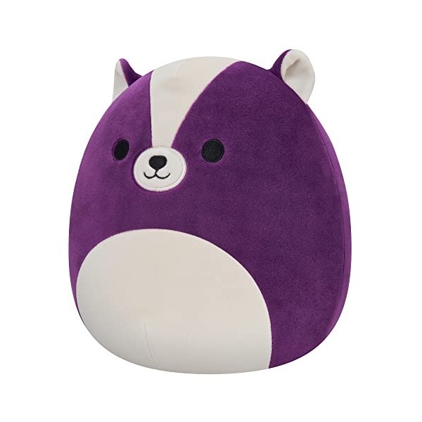 Squishmallows Originaux 19cm Sloan la moufette Violette, Ajoute Sloan à Ton équipe, Peluche Ultra Douce