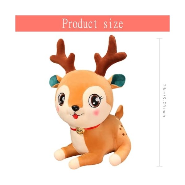 LabDip Jouet en Peluche Elk De Noël,Cerf de Noël, Animal doreiller Etreignant Cerf Jouet en Peluche Fête Cadeau de Noël De V