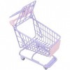 Toyvian Mini chariot de courses pour maison de poupée, chariot utilitaire décoratif, mini chariot de supermarché, chariot de 