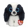 Ty Beanie Boos-Peluche Sissy Le Chien 15 cm-TY36570, TY36570, Blanc, Noir, Small