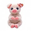 Ty Beanie Bellies-Peluche Penelope Le Cochon 15 cm-TY41057, TY41057, Blanc, Rose, Small