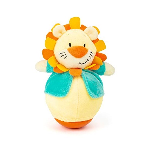 Small Foot 11426 culbuto Lion, Une Figurine Amusante en Peluche à saisir et à Toucher, Jouet éducatif, Multicolore