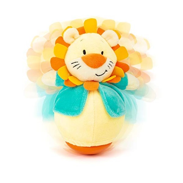 Small Foot 11426 culbuto Lion, Une Figurine Amusante en Peluche à saisir et à Toucher, Jouet éducatif, Multicolore