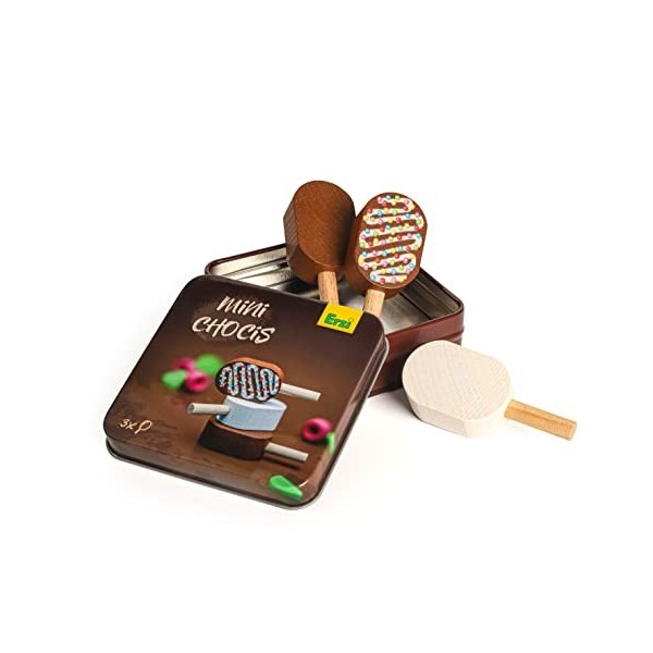 Erzi 14031 Mini glace Chocis dans une boîte en bois pour magasin denfants Jeu de rôle