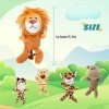 Auptiz Lot de 5 Petits Animaux remplis de Peluches,Animal en Peluche Set de Jouet,Mini Jouet Animal en Peluche Porte-Clés pou