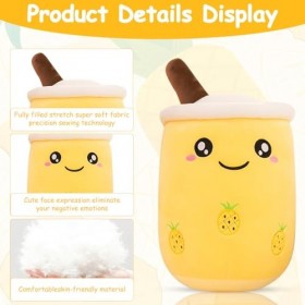 FENYW Bubble Tea Peluche, 25 cm Boba Peluche, Bubble Tea Peluche XXL Mignon Coussin, Peluche Boba Tea, Bubble Tea Coussin Des