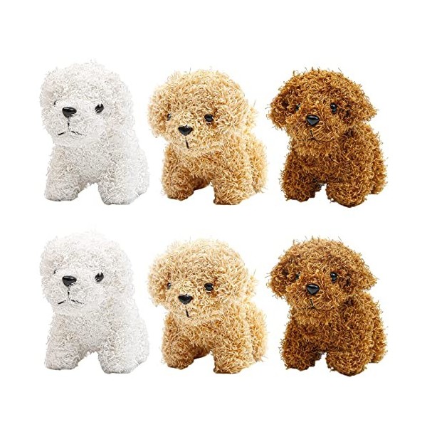 Anboor Petits Animaux en Peluche de 12,1 cm avec Porte-clés pour fête danniversaire, Cadeau de Cadeaux Marron Clair 