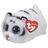 TY- Tundra Tiger Animal en Peluche, 2005105, White, 10 CM