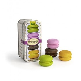 Erzi 13255 Macarons en bois dans une boîte en métal pour enfant