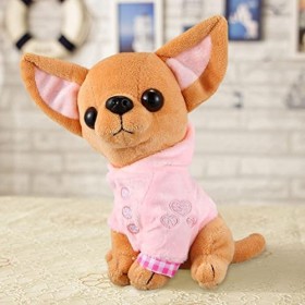 adawd Jouet pour Chien Chiot Mignon, Peluche Chihuahua Debout, poupée Douce Chiot en Peluche, Adorable Jouet pour Chien Anima