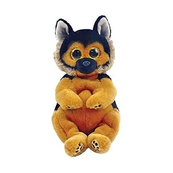 Ty - Beanie Babies - Peluche Ace Le Chien 15 cm, Noir/Marron, TY40544