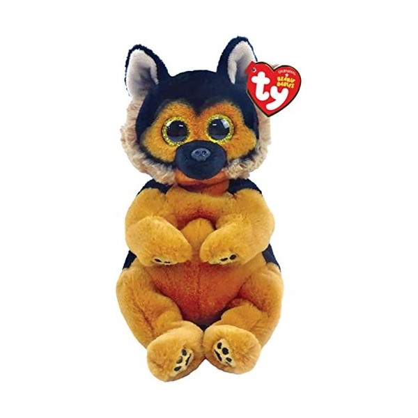 Ty - Beanie Babies - Peluche Ace Le Chien 15 cm, Noir/Marron, TY40544