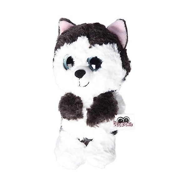 NICI Doudou-Peluche GLUBSCHIS Husky Barkley 15cm, avec des Grands Yeux Scintillants, 45558, No Color