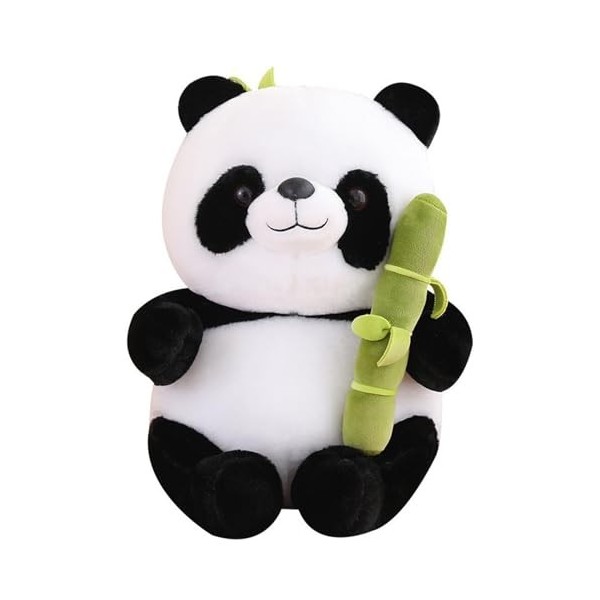 Fiauli Oreiller Panda en Bambou de Dessin animé, poupée en Peluche Panda, Animal en Peluche Doux, Peluche Panda Rouge, Oreill
