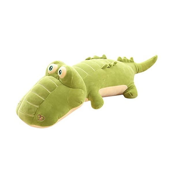 Surakey Crocodile Peluche Vert 50cm Mignon Animal Jouet en Peluche Kawaii Allongé Croco en Peluche Oreiller Coussin Animal en