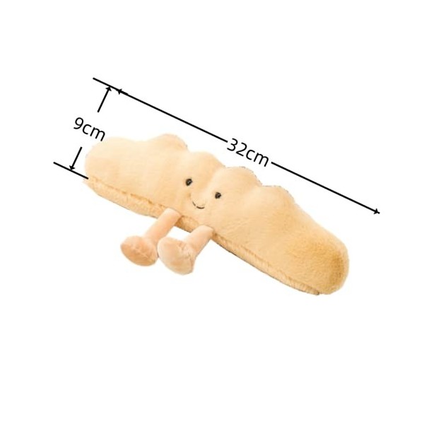 LAARNT Jouet en Peluche de Pain,poupée en Peluche Mignon Croissant,français Jouet en Peluche de Pain poupée,Cadeau dannivers