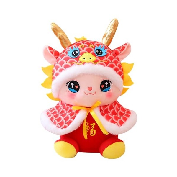 EWFAS Année de la poupée Mascotte du Dragon | Poupée Mascotte Dragon Doux,Dragon en Peluche Durable, Mascotte de lannée 2024