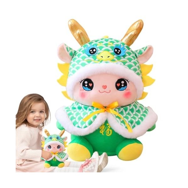 EWFAS Année de la poupée Mascotte du Dragon | Poupée Mascotte Dragon Doux,Dragon en Peluche Durable, Mascotte de lannée 2024