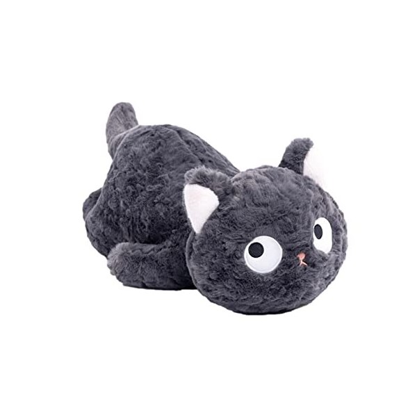 Rosixehird Oreiller Chat Noir | Peluche Chat Noir Big Eye | Oreiller en Peluche Doux Lavable Mignon, Jouet en Peluche Chat No