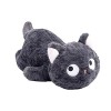 Rosixehird Oreiller Chat Noir | Peluche Chat Noir Big Eye | Oreiller en Peluche Doux Lavable Mignon, Jouet en Peluche Chat No