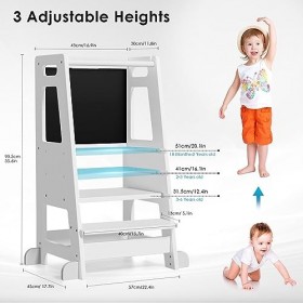 Kotsy Tour dapprentissage pour Enfant avec Tableau de Craie détachable,Tour dapprentissage Enfant Tour dobservation 3 haut
