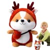 Aizuoni Mignon Shiba Inu Peluche - Mignon Dinosaure Peluche Porter Une Tenue Animale - 9,84 Pouces Shiba Inu Transform Animau