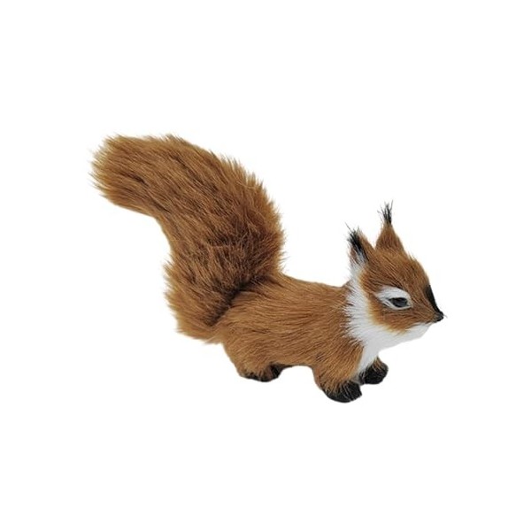 Perfeclan Peluche écureuil Ornement écureuil Figurine Décorative Simulation écureuil en Peluche 12 Cm Fête de Vacances de Noë