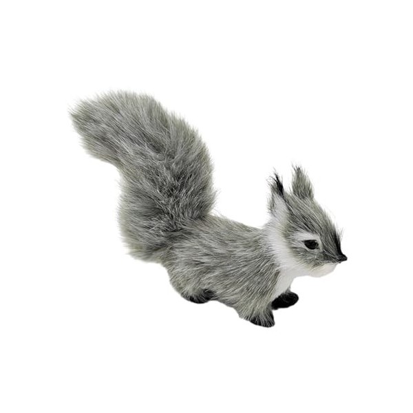 Perfeclan Peluche écureuil Ornement écureuil Figurine Décorative Simulation écureuil en Peluche 12 Cm Fête de Vacances de Noë