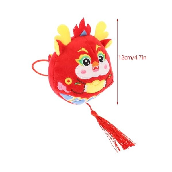 Mini poupée en peluche dragon du zodiaque de 12 cm, poupée mascotte Année du dragon 2024, jouet en peluche douce, convient po