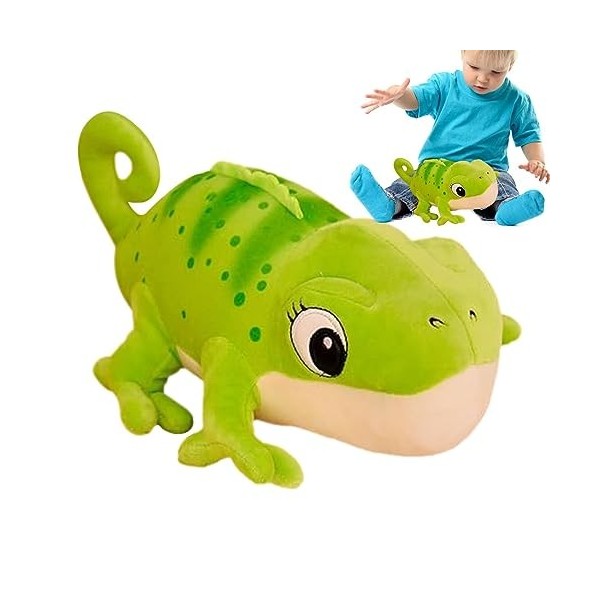Marionnette à Main Lézard/caméléon – 30 Cm – Peluche Courte – Bouche Mobile – Pour Jeux Créatifs Enfants