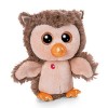 NICI Glubschis : L’Original – Hibou en Peluche Twila Glubschis 15 cm I Peluches Chouettes assises avec de Grands Yeux Scintil